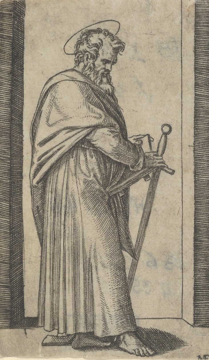 Sankt Paulus, Schwert in der rechten Hand, aus der Serie 
