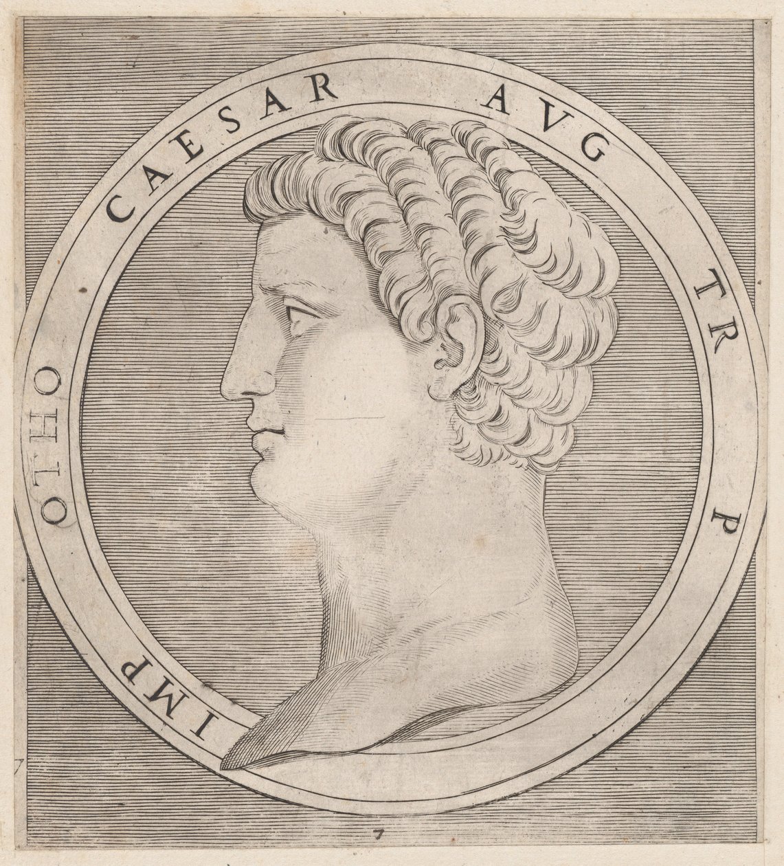 Speculum Romanae Magnificentiae: Otho, aus Die zwölf Cäsaren von Marcantonio Raimondi