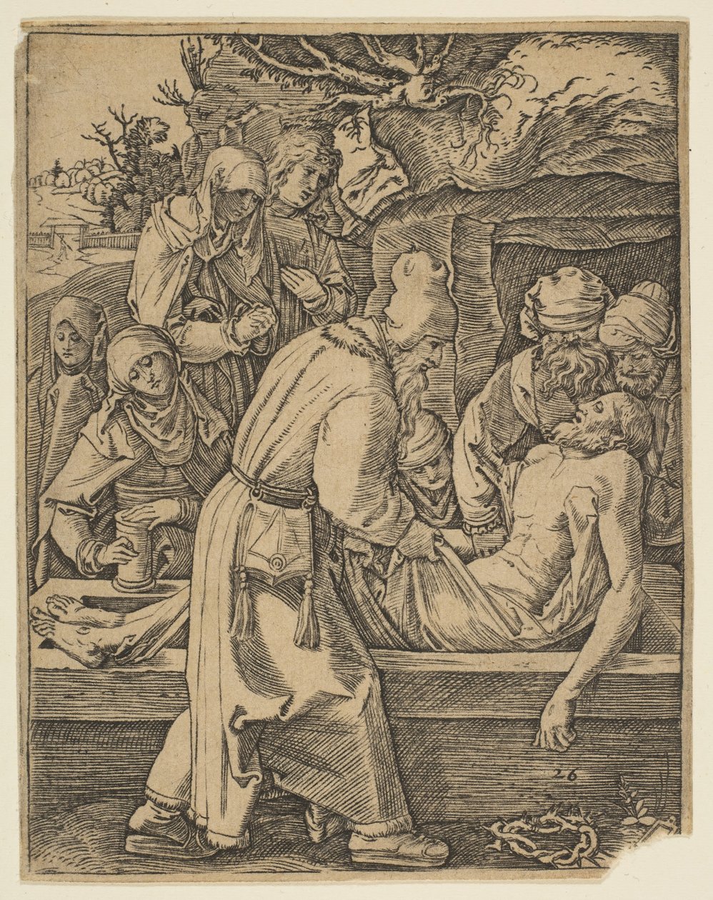 Die Kreuzabnahme, aus Die Kleine Passion, Kopie von Marcantonio Raimondi