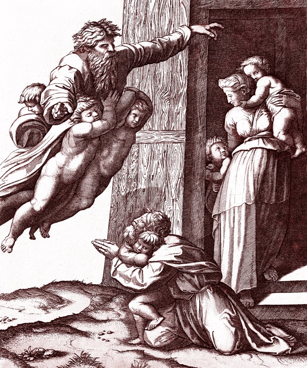 Die Berufung Abrahams von Marcantonio Raimondi