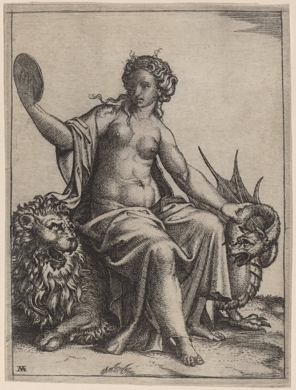 Klugheit von Marcantonio Raimondi possibly after Raphael