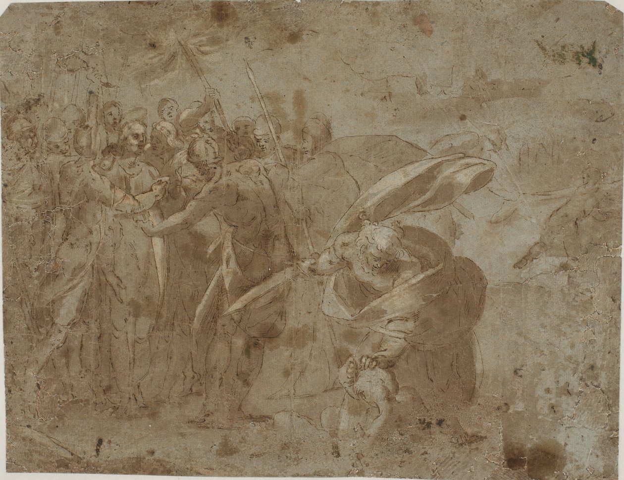 Die Verhaftung Christi mit St. Peter, der Malchus das Ohr abschneidet von Marcantonio del Forno