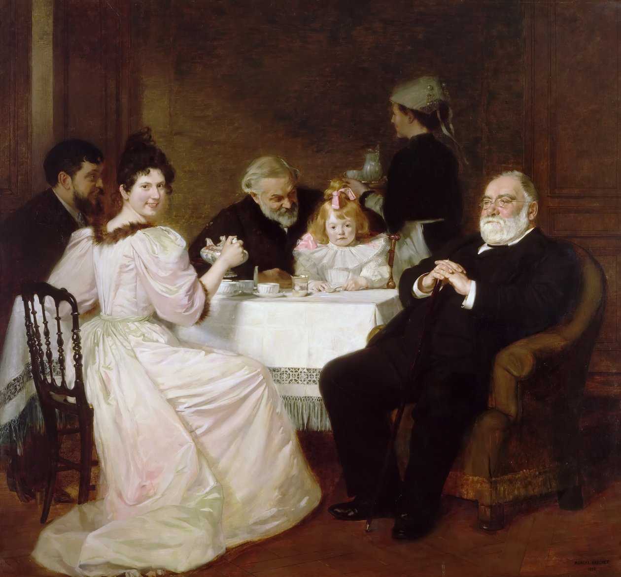 Familientreffen im Haus von Madame Adolphe Brisson von Marcel Andre Baschet