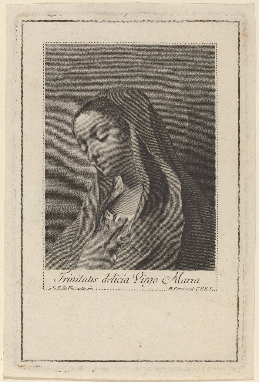 Trinitatis delicia Virgo Maria von Marco Alvise Pitteri after Giovanni Battista Piazzetta