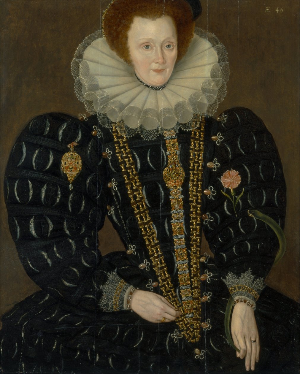 Eine Frau namens Lady Elizabeth Knightley von Marcus Gheeraerts the Younger