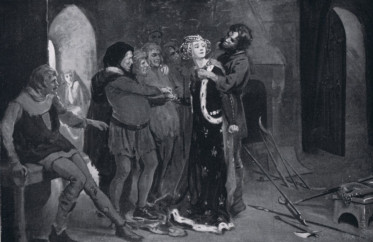 Die schöne Maid von Kent wird von Aufständischen geküsst, 1381 n. Chr. von Margaret Dovaston