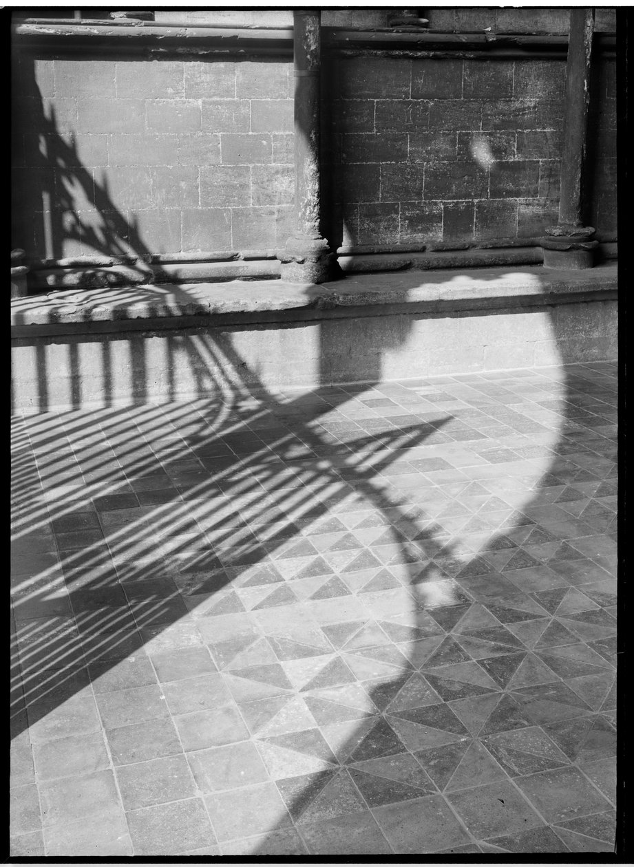 Detail, das Schatten zeigt, die über die Bodenfliesen am Eingang der Kathedrale geworfen werden von Margaret Florence Harker