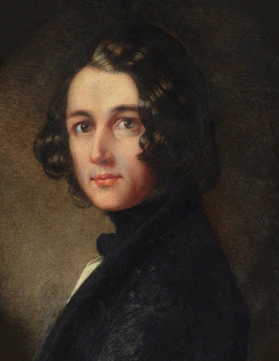 Porträt von Charles Dickens (Detail), 1843 von Margaret Gillies
