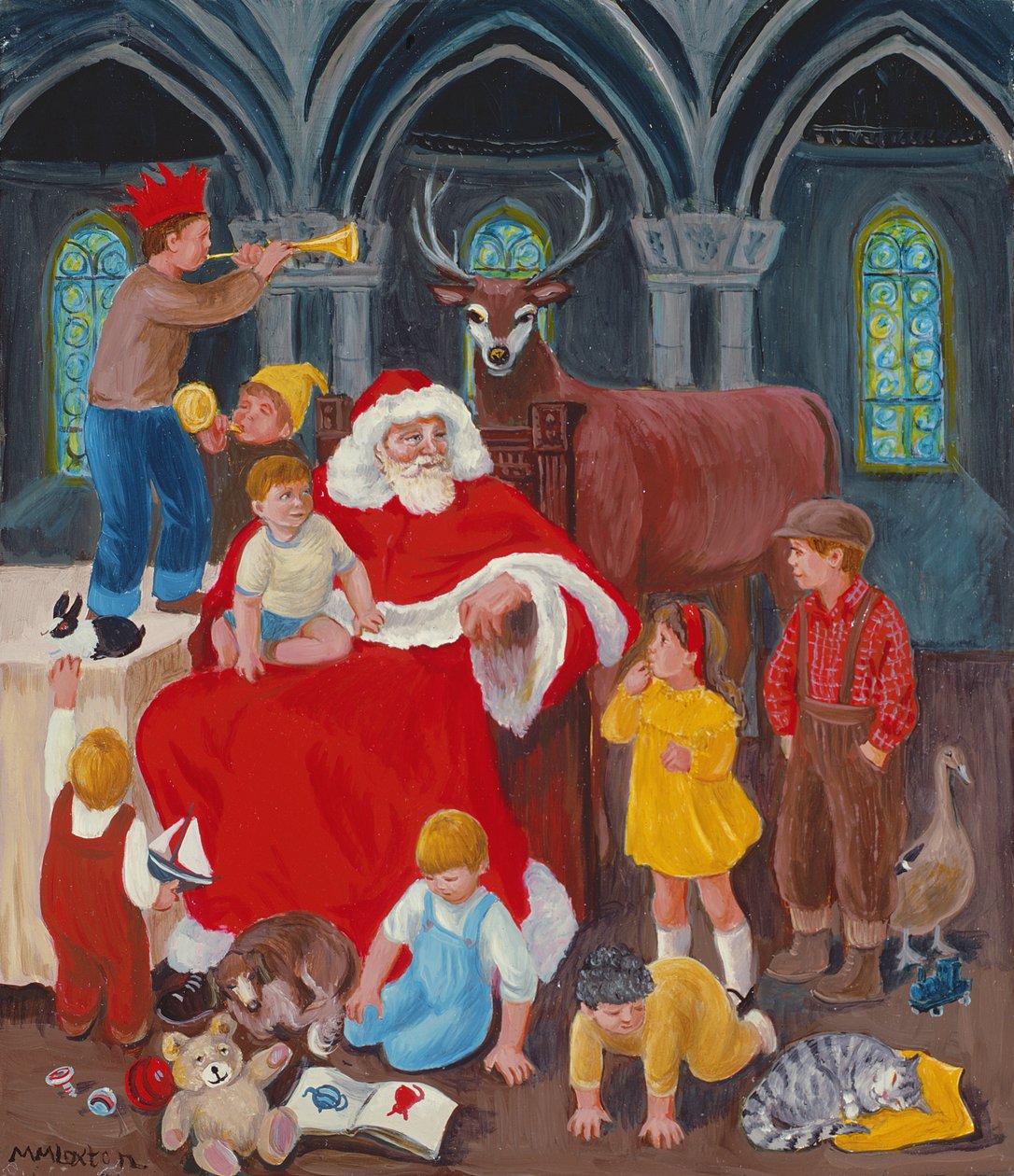 Weihnachtsmann am Heiligabend von Margaret Loxton