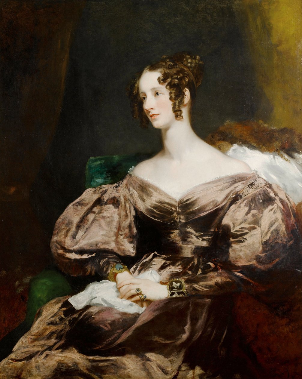 Porträt von Harriet Brudenell, Countess Howe (1799-1836) von Margaret Sarah Carpenter