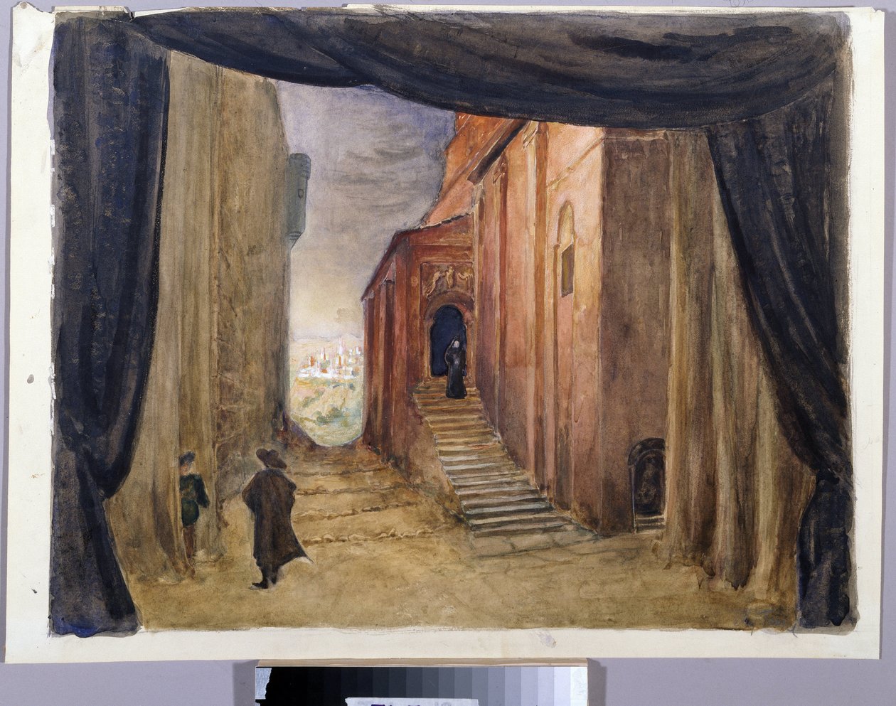 Dekorvorbereitung für die Oper "Der Gast von Pierre" von Alexandre Dargomyjski von Margarita Genrichovna Genke Shifrina