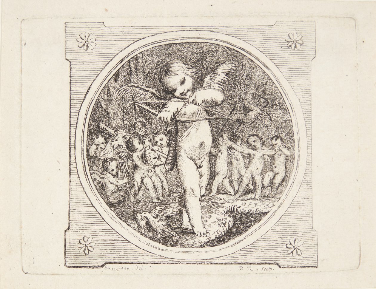 Amor mit Bogen und Pfeil von Marguerite Louise De Lorme du Ronseray