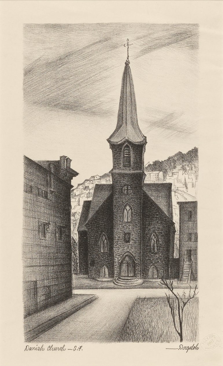 Dänische Kirche, San Francisco von Marguerite Redman Dorgeloh