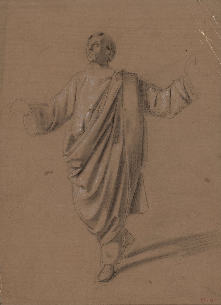 Akademische Studie einer männlichen Figur von Marià Fortuny Marsal