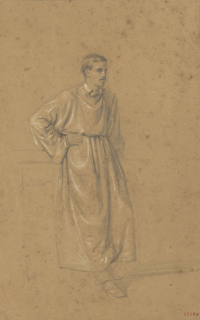 Akademische Studie einer männlichen Figur von Marià Fortuny Marsal