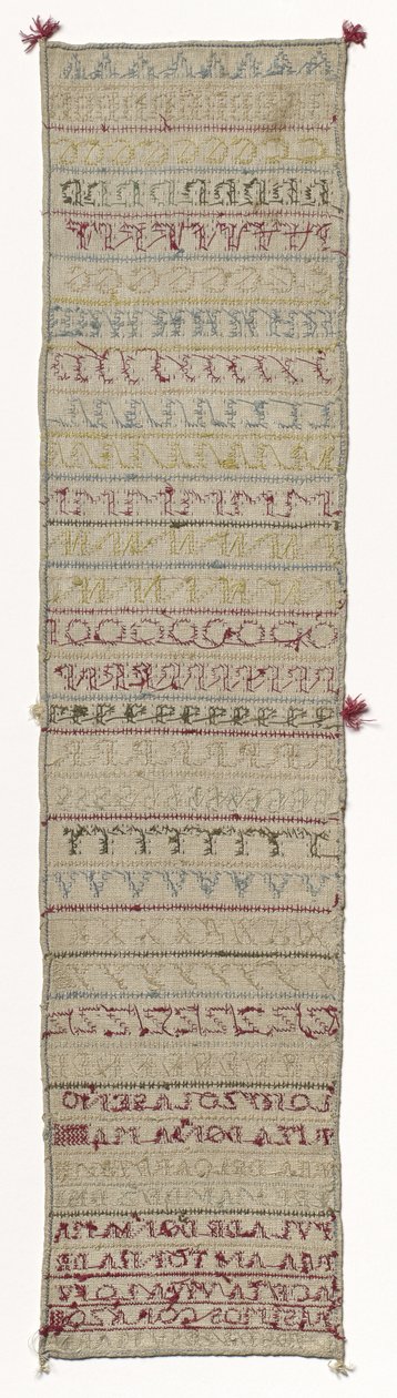 Stickmustertuch, ca. 1830 von Maria Del Carmen Fernandez