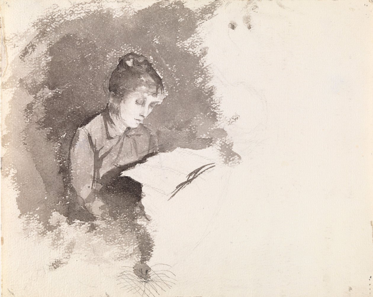 Frau beim Lesen von Maria Wiik