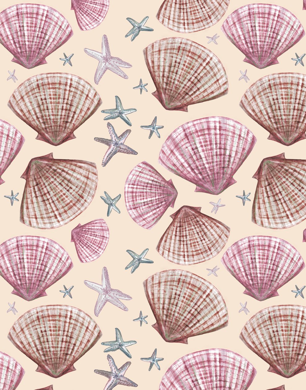 Whitstable Muscheln, Antiker Farbton, 2020 von Marianna Kulukundis