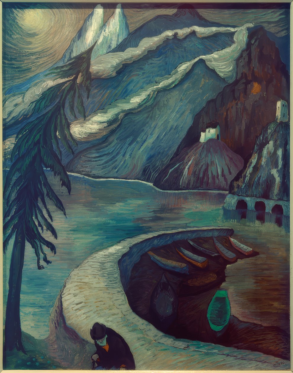 Kunstdruck 'Der Rote Baum' Von Marianne Von Werefkin – 70x95 Cm, Hochformat, Mattes Premiumpapier