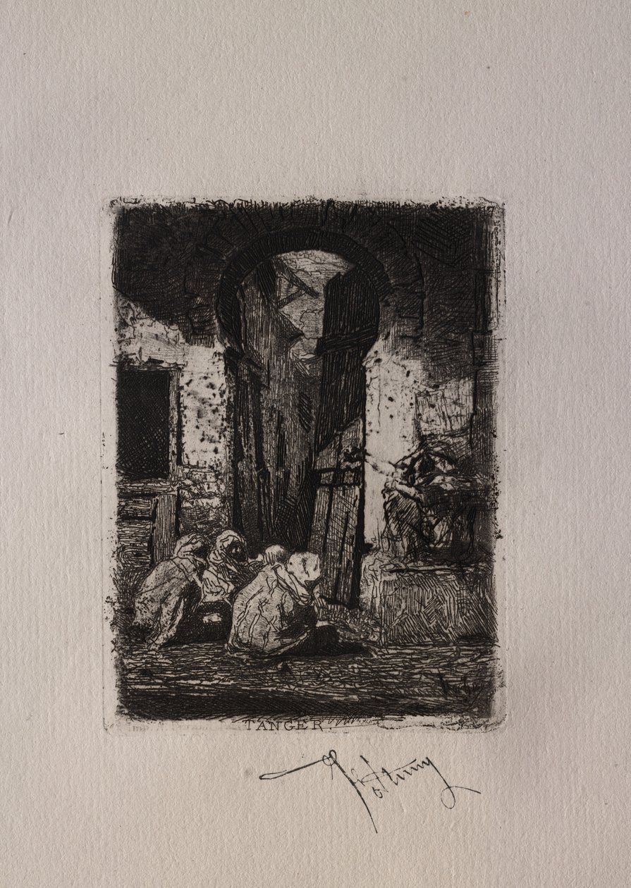 Tanger, sitzende Araber von Mariano Fortuny y Carbó