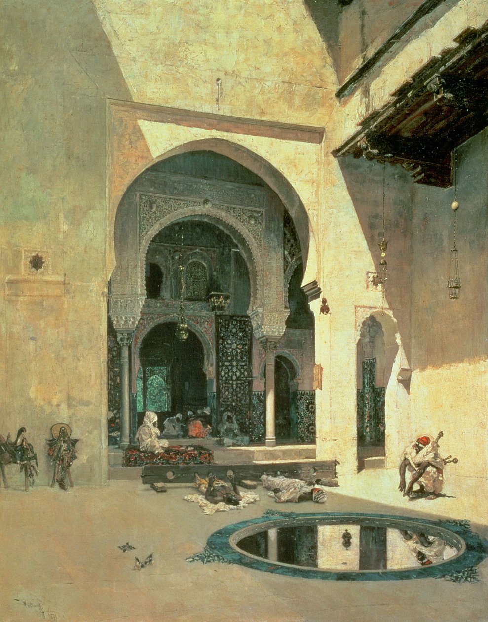 Der Hof der Alhambra von Mariano José María Bernardo (1838 74) Fortuny y Carbó