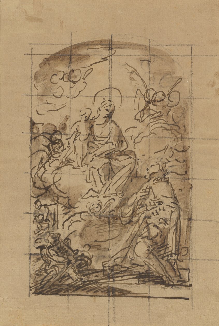 Die Erscheinung der Jungfrau und des Kindes vor dem heiligen Ludwig von Frankreich von Mariano Salvador Maella