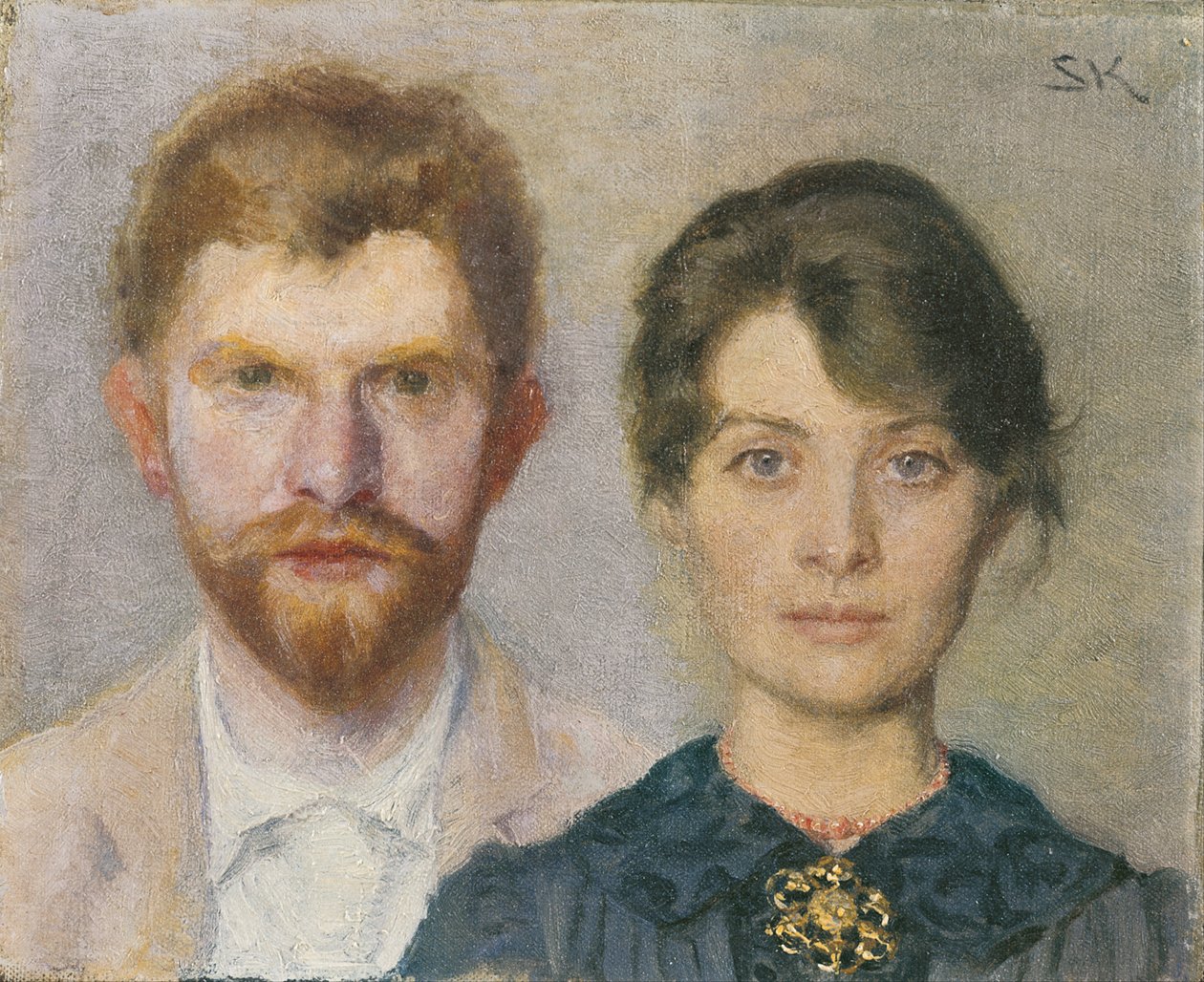 Doppelporträt von Marie und P.S. Kroyer von Marie Krøyer