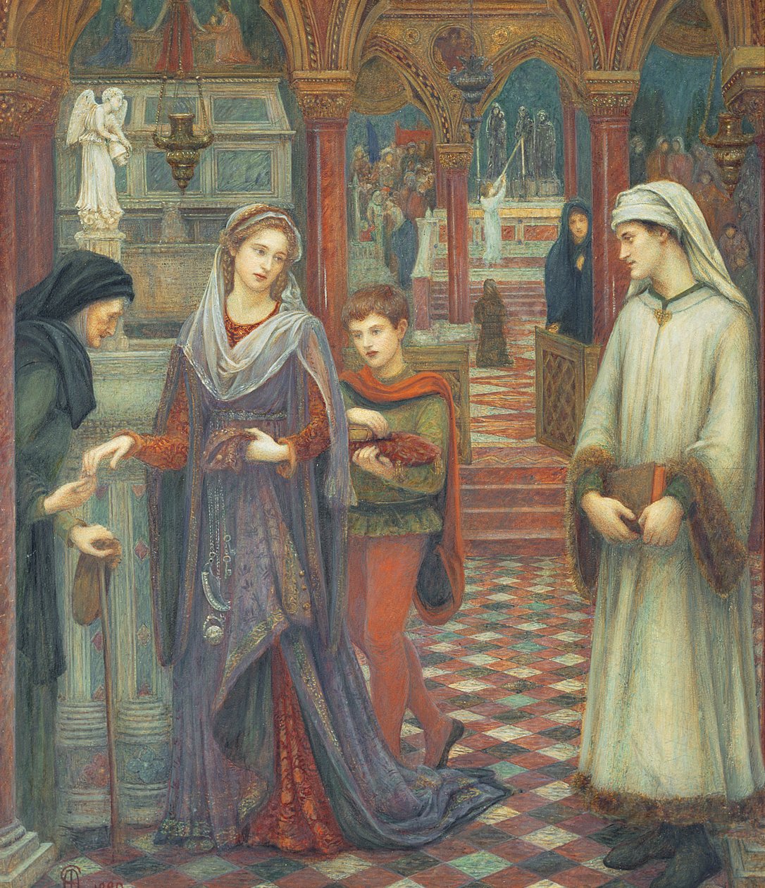 Dante und Beatrice, 1880 von Marie Spartali Stillman