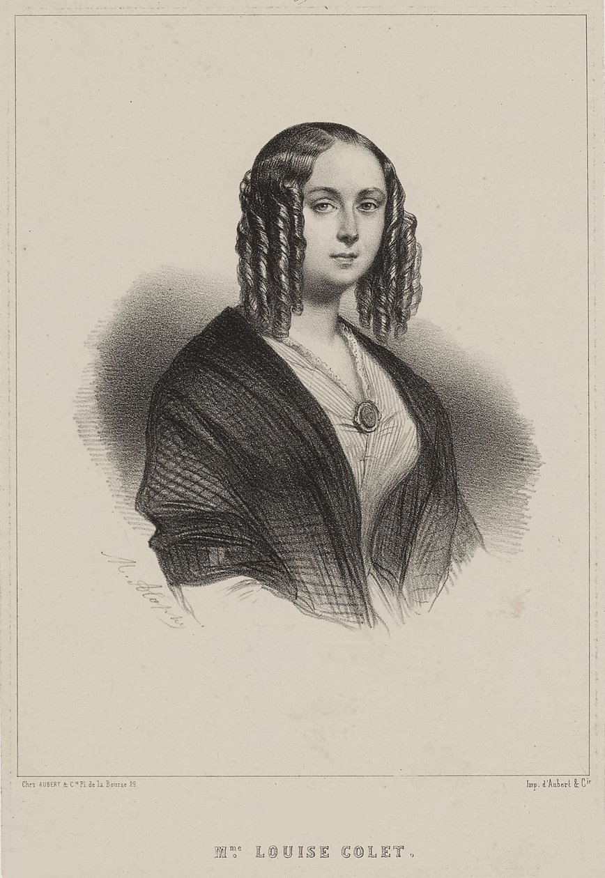 Louise Colet, 1843 von Marie Alexandre Menut Alophe