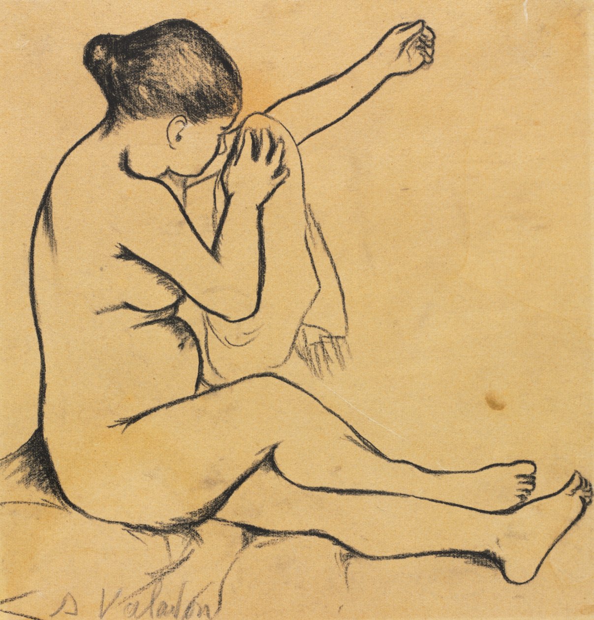 Sitzender weiblicher Akt, erstes Drittel 1900er von Marie Clementine (Suzanne) Valadon