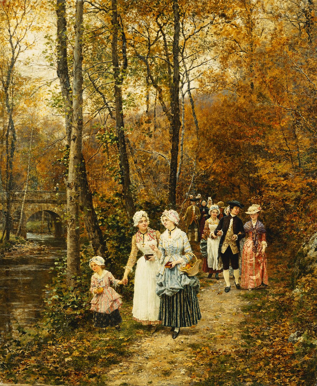 Der Nachmittagsspaziergang, 1879 von Marie Francois Firmin Girard