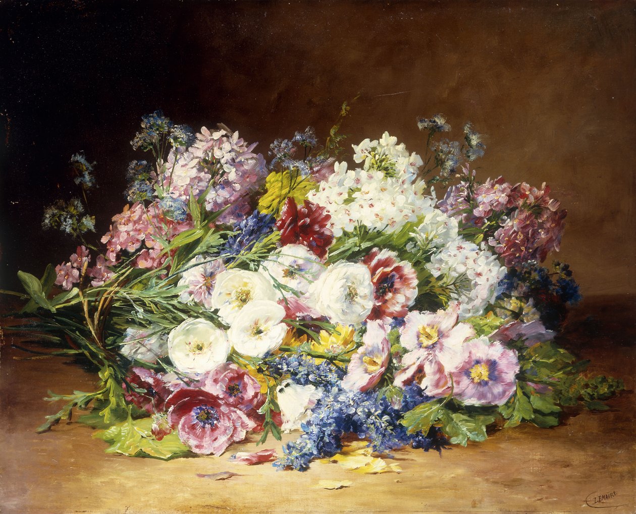 Ein prächtiger Blumenstrauß, ca. 1861 von Marie Therese Lemaire