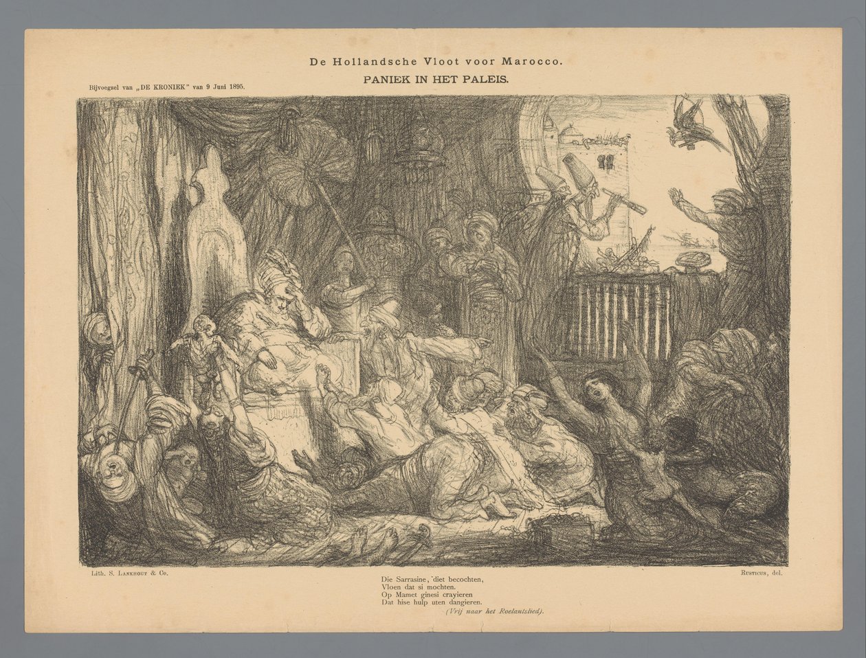 Die holländische Flotte vor Marokko. Panik im Palast von Marius Bauer