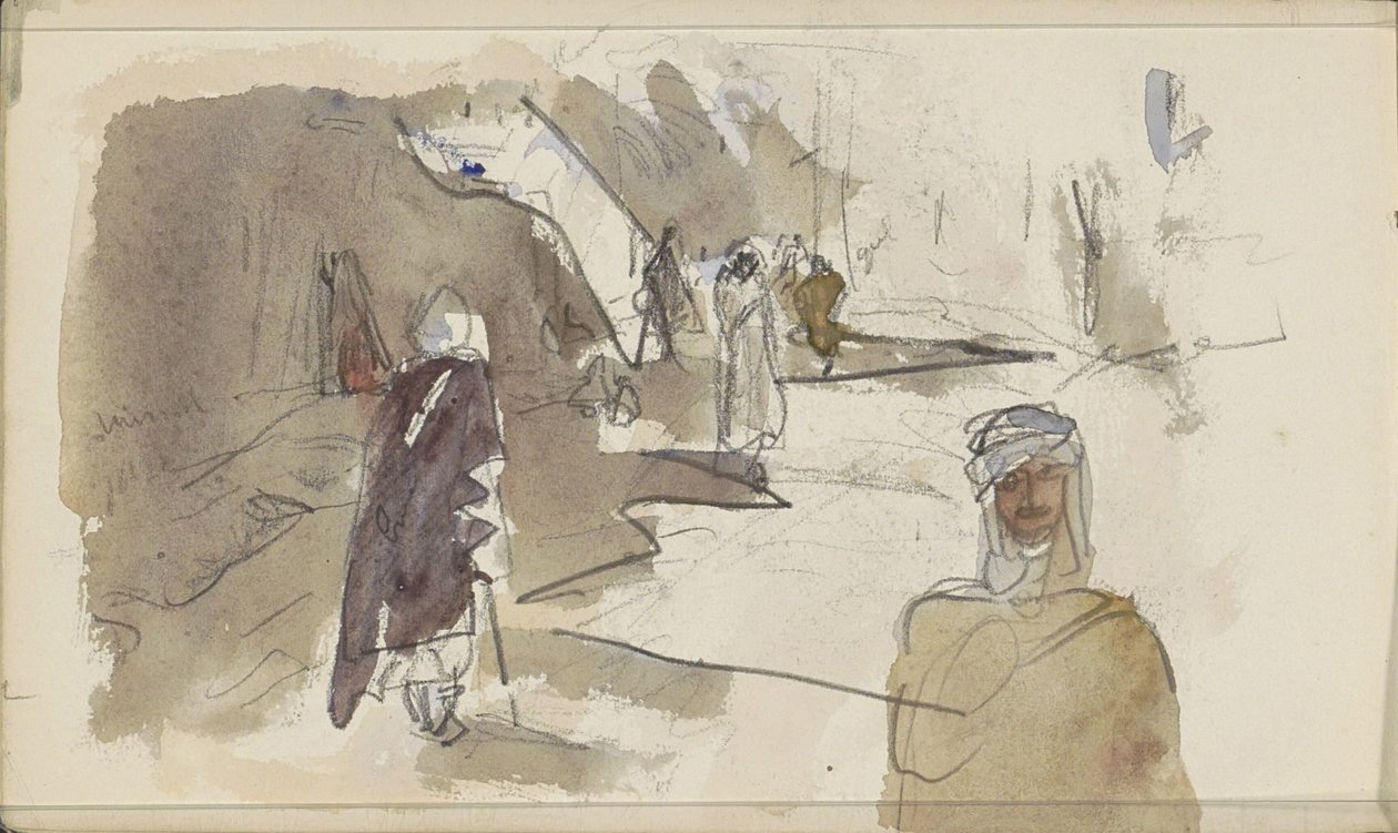 Straße mit Figuren in Biskra von Marius Bauer