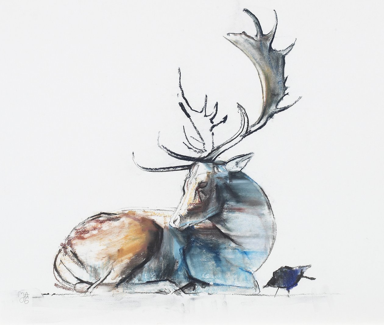 Hirsch und Vogel, 2006 von Mark Adlington