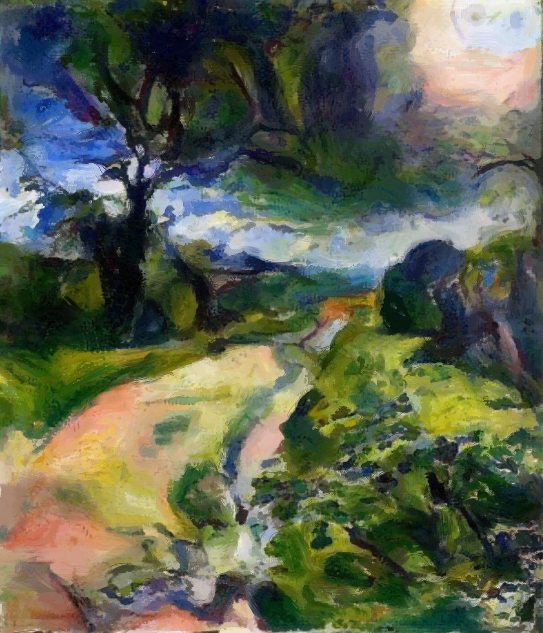 Landstraße Sonnenuntergang von Mark Gordon