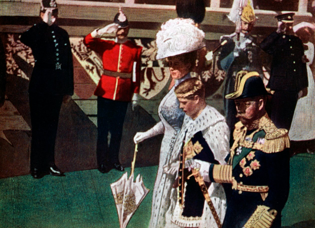 Die Investitur des Prinzen von Wales, Carnarvon Castle, 1911-1912 von Marshall Herskovitz
