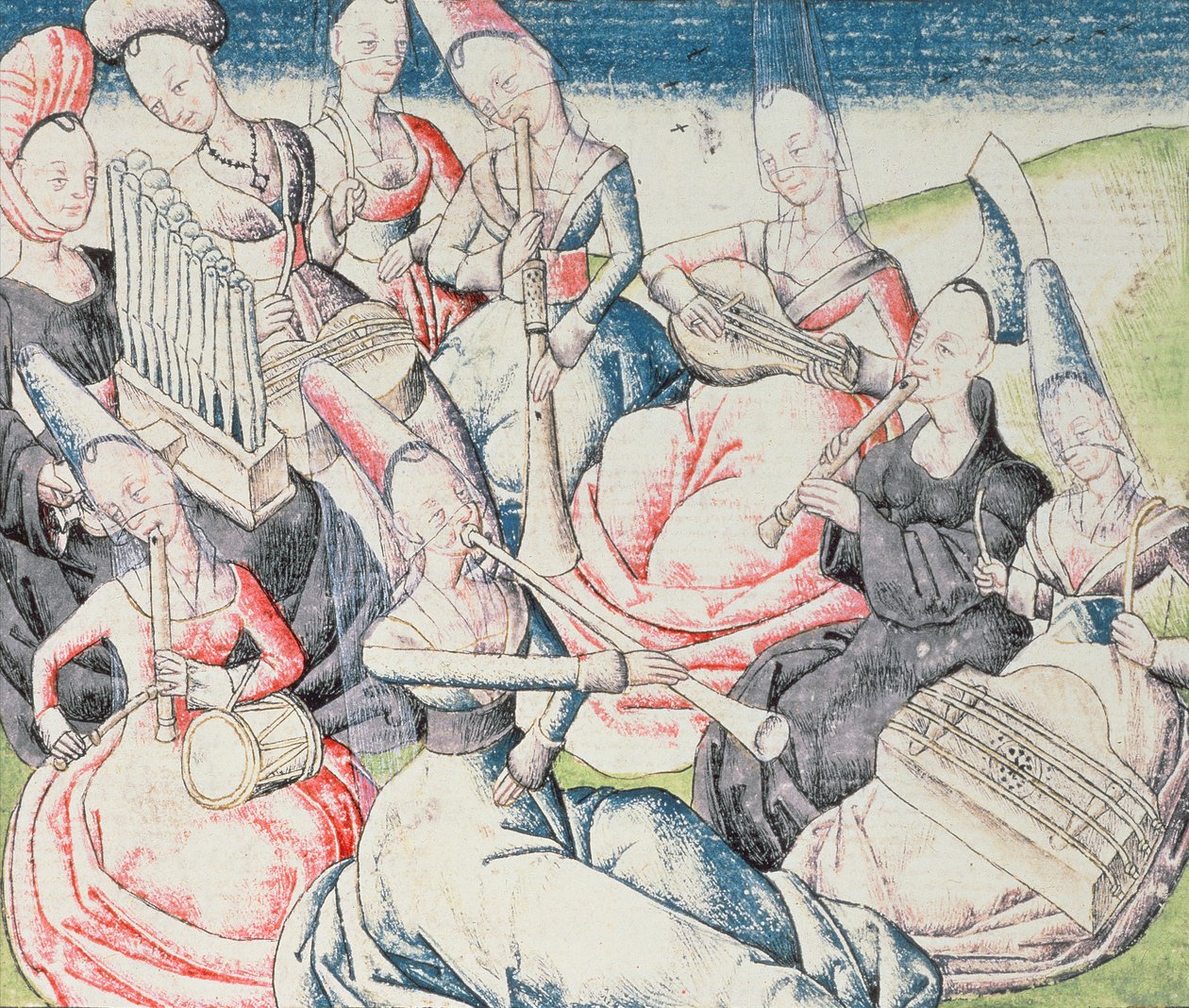 Gruppe von Musikerinnen von Martin Le Franc
