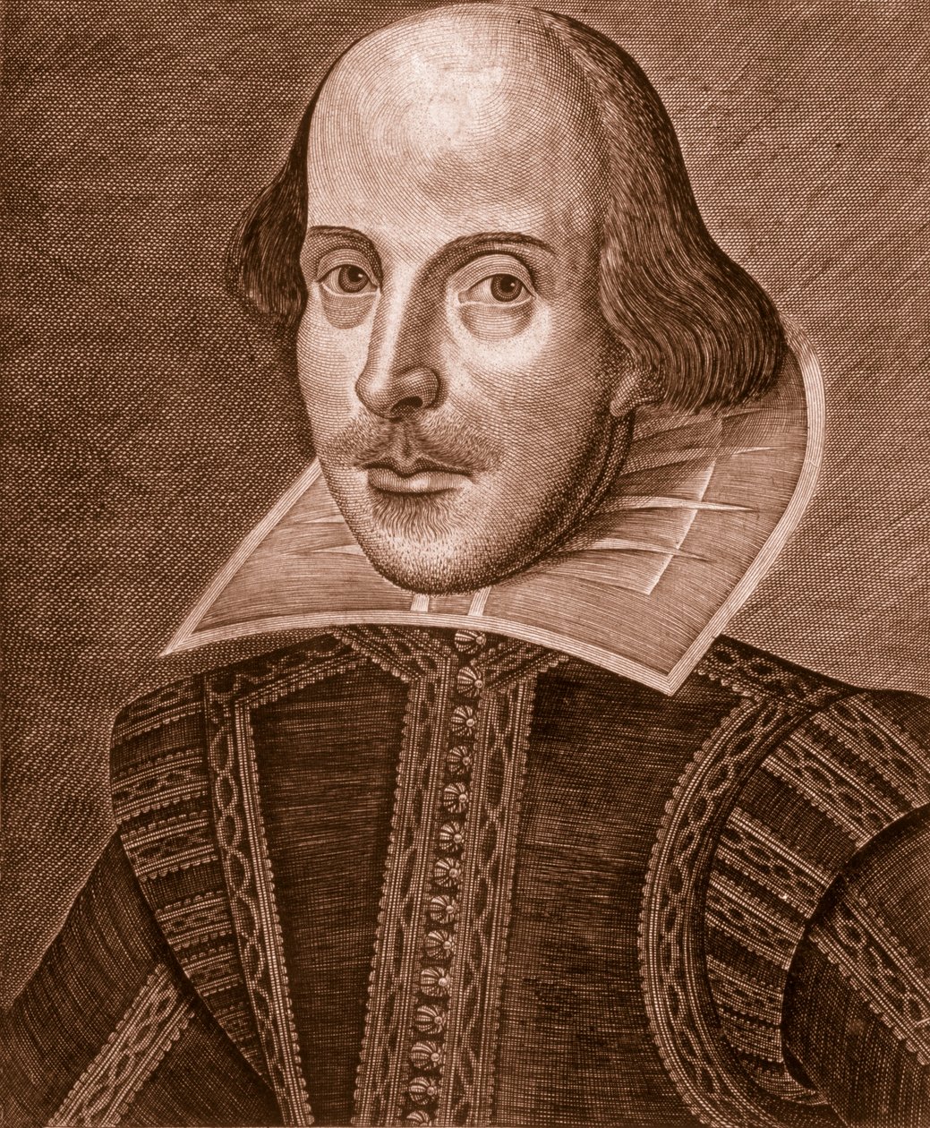 Porträt von Shakespeare, 1623 von Martin Droeshout