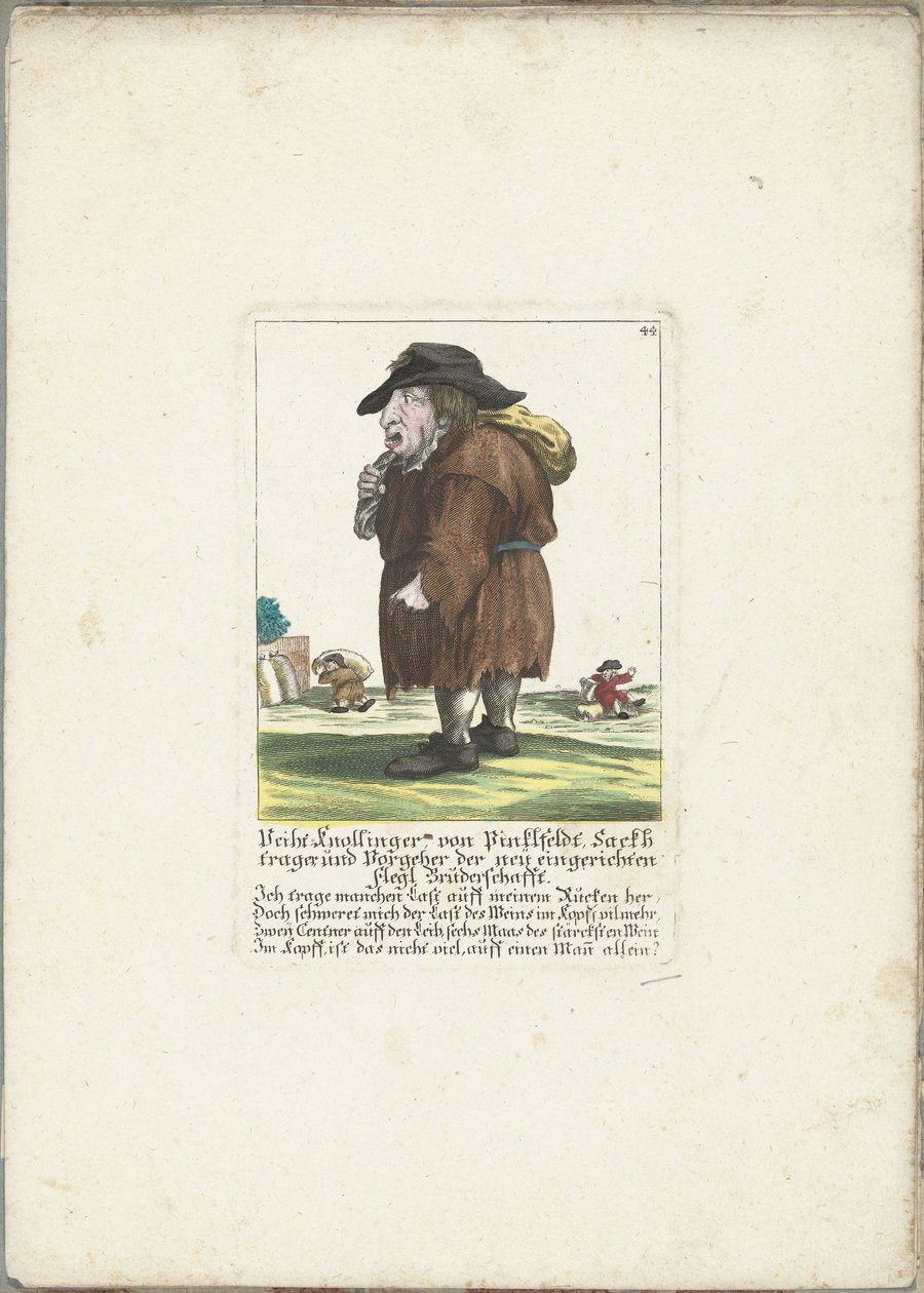 Der Zwerg Veith Knollinger von Pinklfeldt, ca. 1710 von Martin Engelbrecht (attributed to)