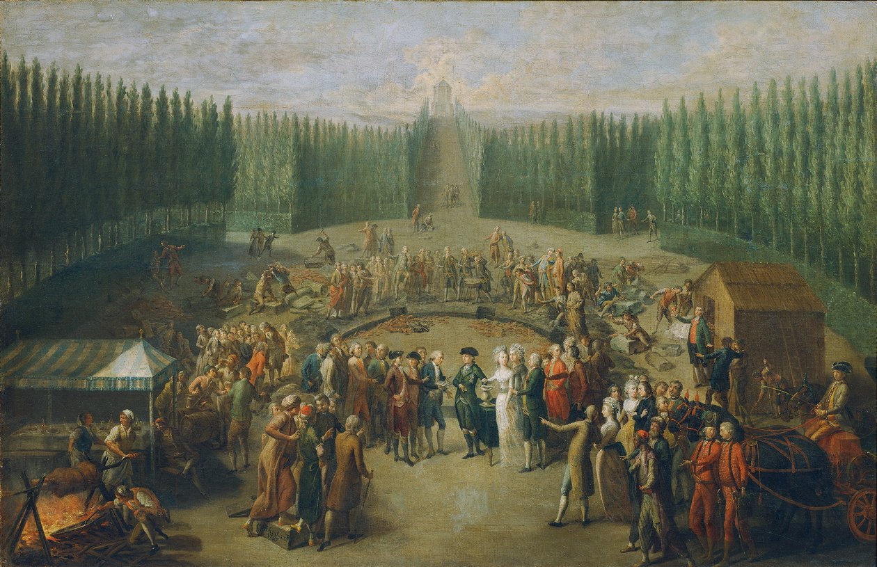 Die Grundsteinlegung des Concordiatempels in Laxenburg von Martin Knoller