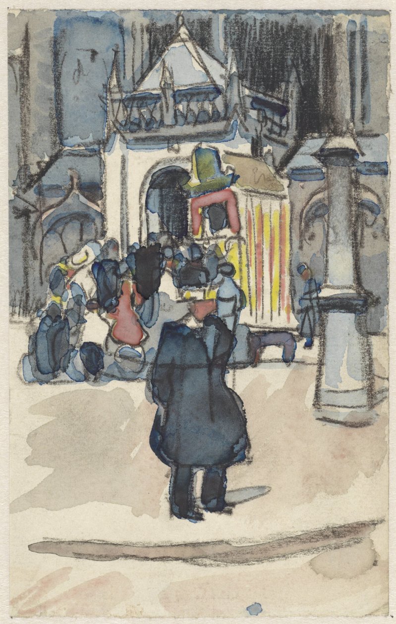 Puppentheater auf dem Dam, vor der Nieuwe Kerk von Martin Monnickendam