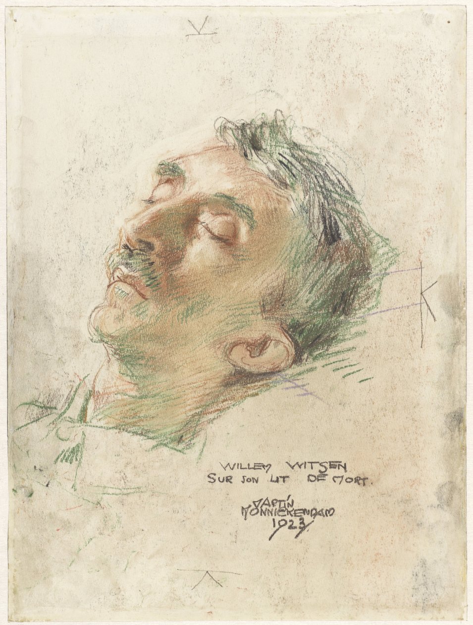 Willem Witsen auf seinem Totenbett von Martin Monnickendam