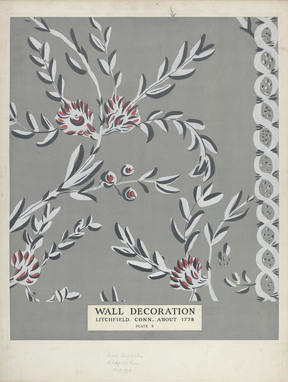 Dekorierte Wand, ca. 1938 von Martin Partyka