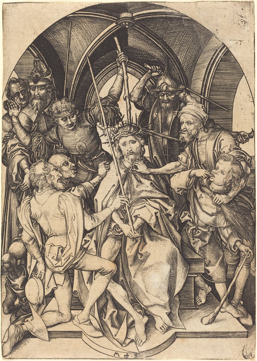 Christus mit Dornenkrone von Martin Schongauer