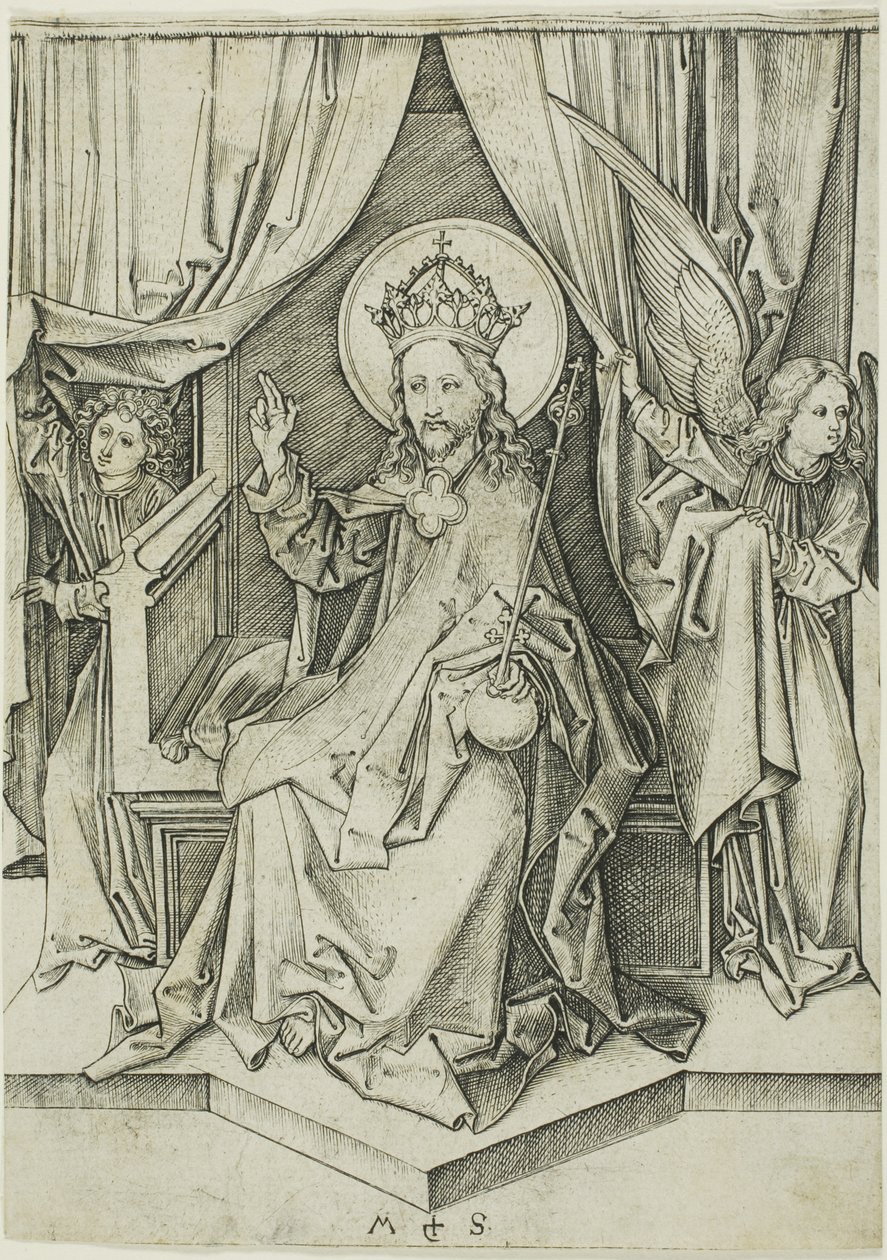Christus auf dem Thron von Martin Schongauer