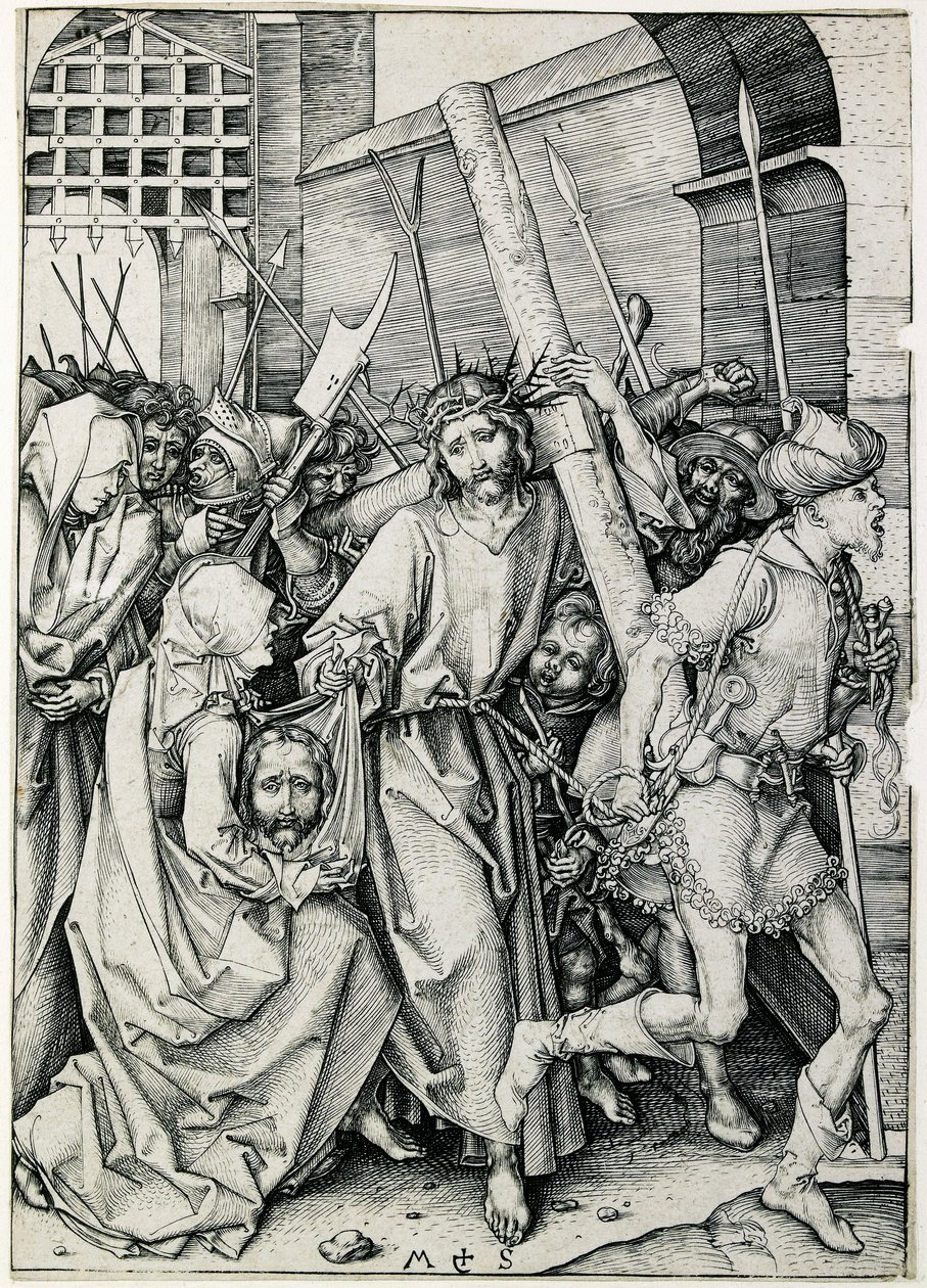 Christus trägt das Kreuz, spätes 15. Jahrhundert von Martin Schongauer
