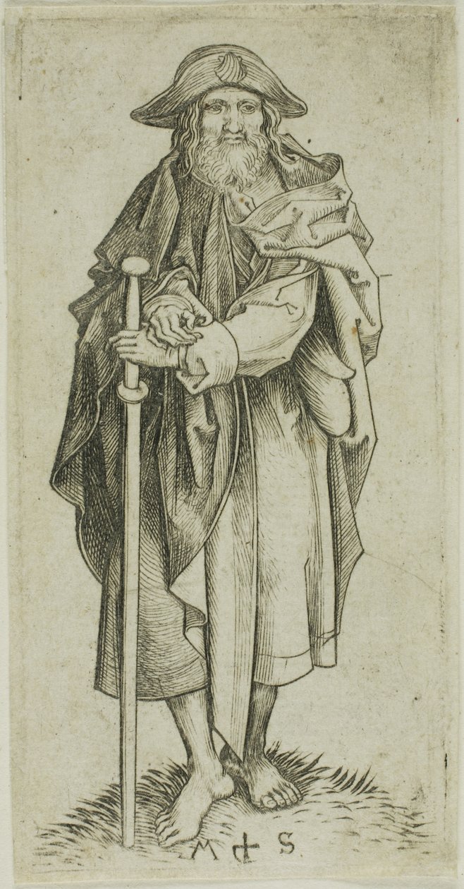 St. Jakobus der Ältere, aus Apostel von Martin Schongauer