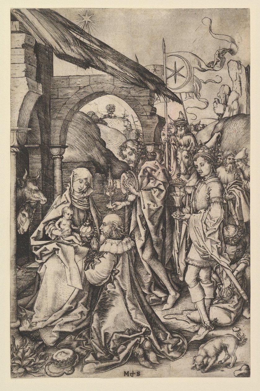 Die Anbetung der Könige von Martin Schongauer