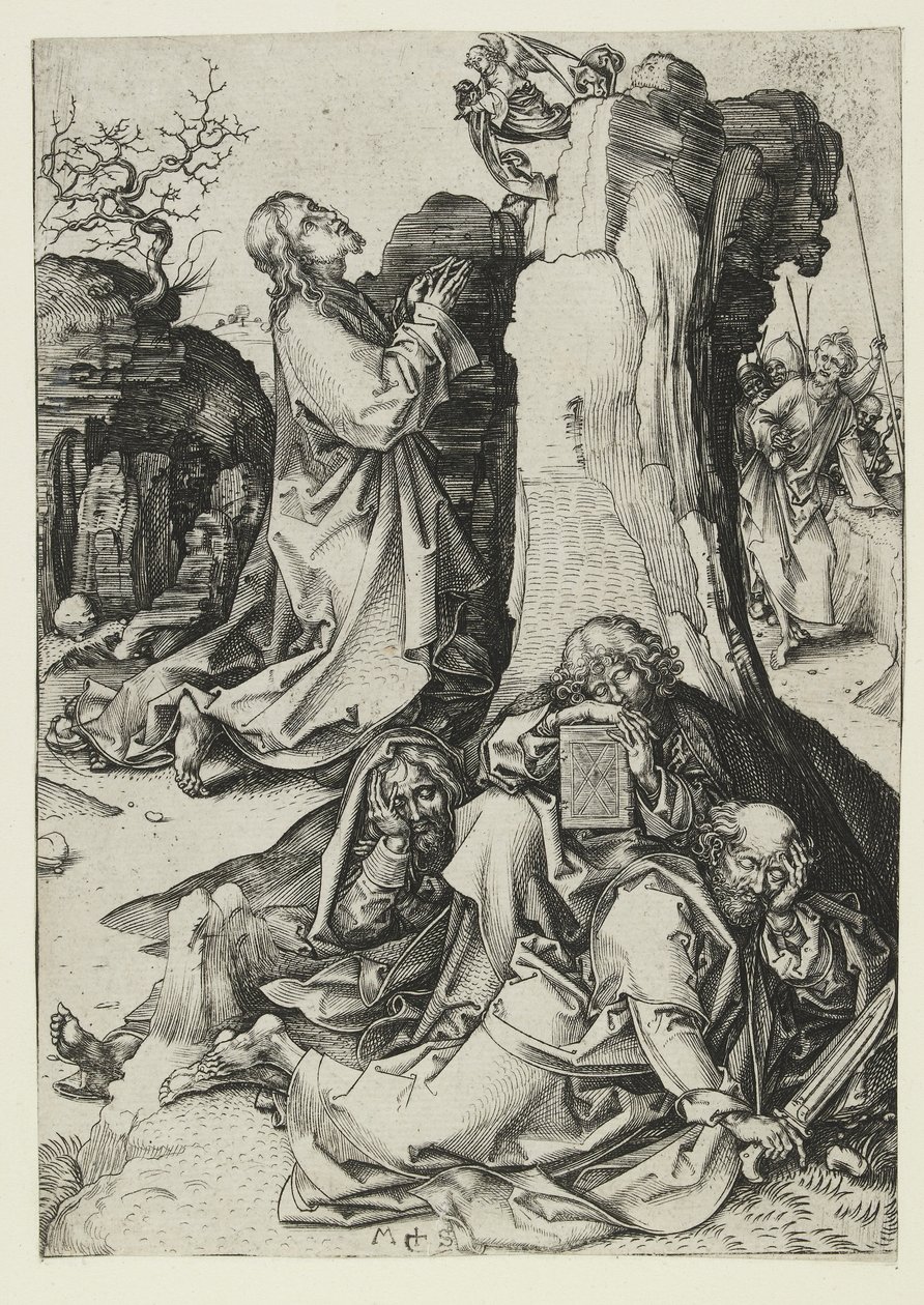 Die Agonie im Garten, spätes 15. Jahrhundert von Martin Schongauer